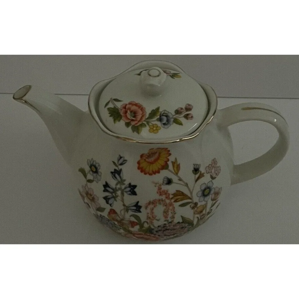 Robinson Design‎ Group China Spring Floral Flowers Orange Green Teapot Kitchen